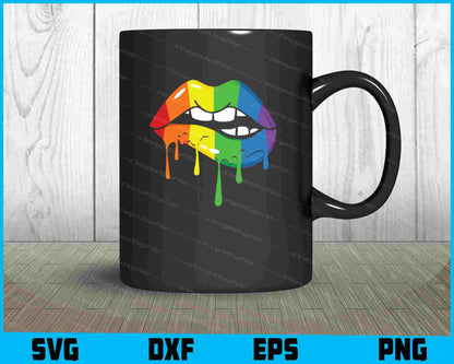 LGBT Gay Pride Rainbow Flag Lips SVG PNG Printable File  - Premium Cutting Files in SVG, PNG & EPS Formats - Premium SVG Cutting Files for Crafts