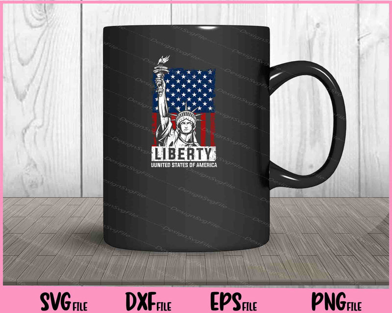 LIBERTY. United states of America 4th of July mug