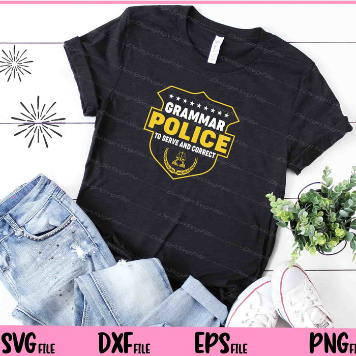 Language Police Grammar Police Svg Cutting Printable File  - Premium Cutting Files in SVG, PNG & EPS Formats - Premium SVG Cutting Files for Crafts