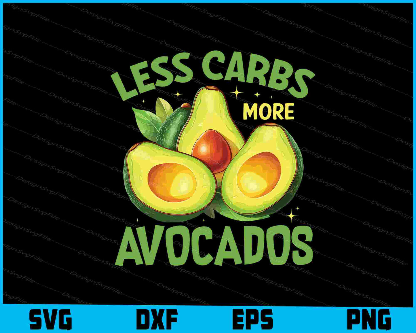 Less Carbs Avocados SVG