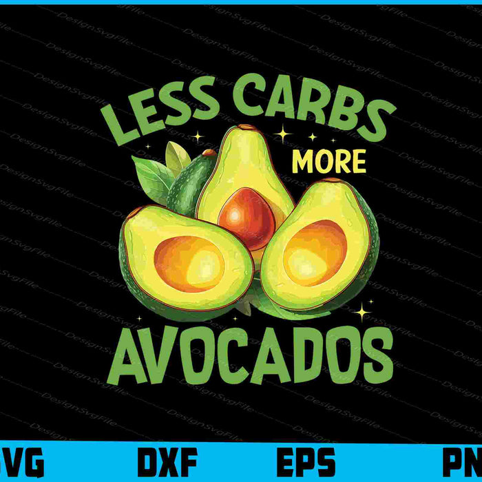 Less Carbs Avocados SVG