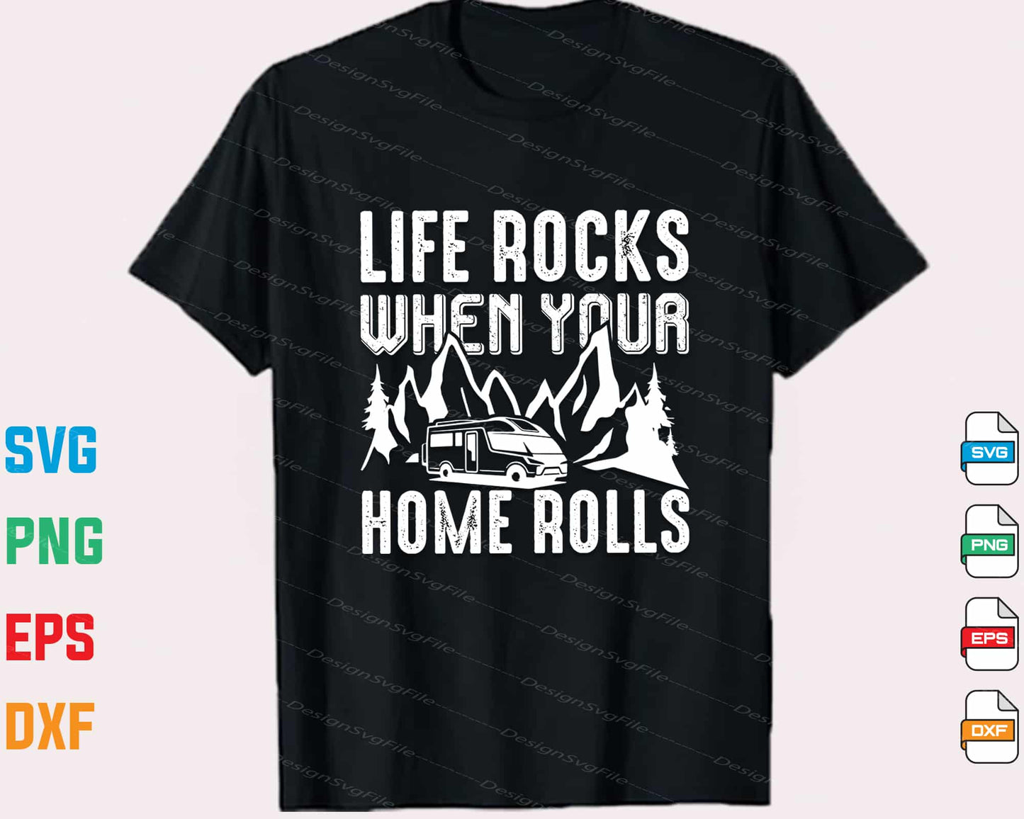 Life Rocks When Your Home Rolls Camping Lover Svg Cutting Printable File  - Premium Cutting Files in SVG, PNG & EPS Formats - Premium SVG Cutting Files for Crafts