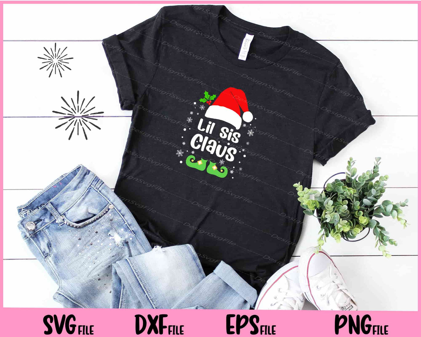 Lil Sis Claus Christmas Svg Cutting Printable File  - Premium Cutting Files in SVG, PNG & EPS Formats - Premium SVG Cutting Files for Crafts