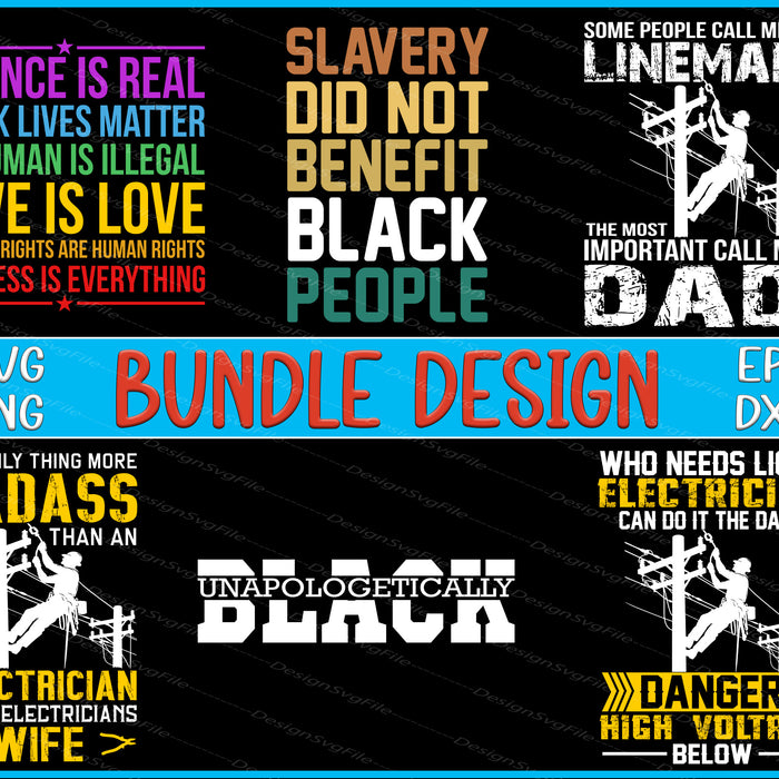 Lineman Bundle SVG, Black Lives Matter PNG
