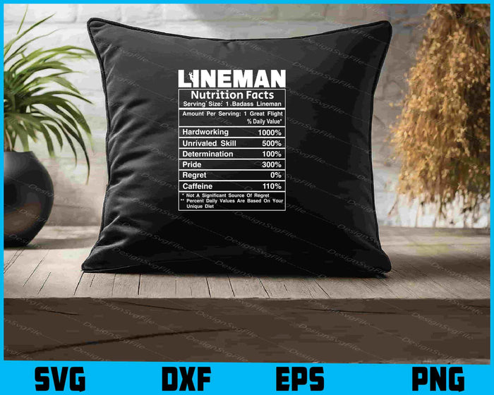 Lineman Nutrition Facts SVG