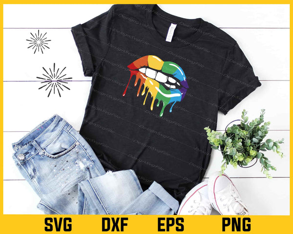 Lips Rainbow Colorful t shirt