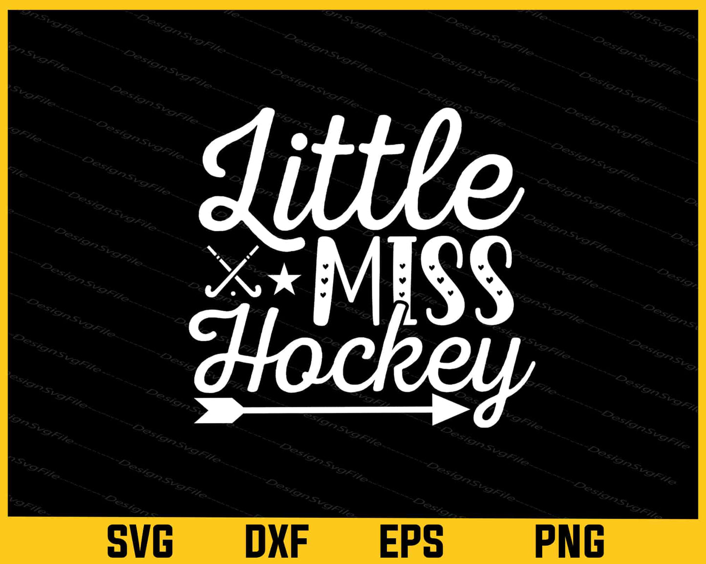 Little Miss Hockey Svg Cutting Printable File  - Premium Cutting Files in SVG, PNG & EPS Formats - Premium SVG Cutting Files for Crafts