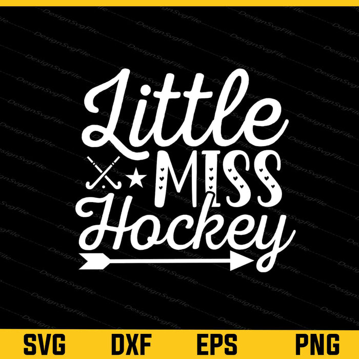 Little Miss Hockey Svg Cutting Printable File  - Premium Cutting Files in SVG, PNG & EPS Formats - Premium SVG Cutting Files for Crafts