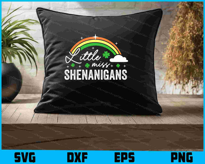 Little Miss Shenanigans SVG, St Patricks Day PNG
