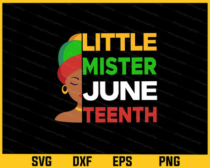 Little Mister June Teenth Svg Cutting Printable File  - Premium Cutting Files in SVG, PNG & EPS Formats - Premium SVG Cutting Files for Crafts