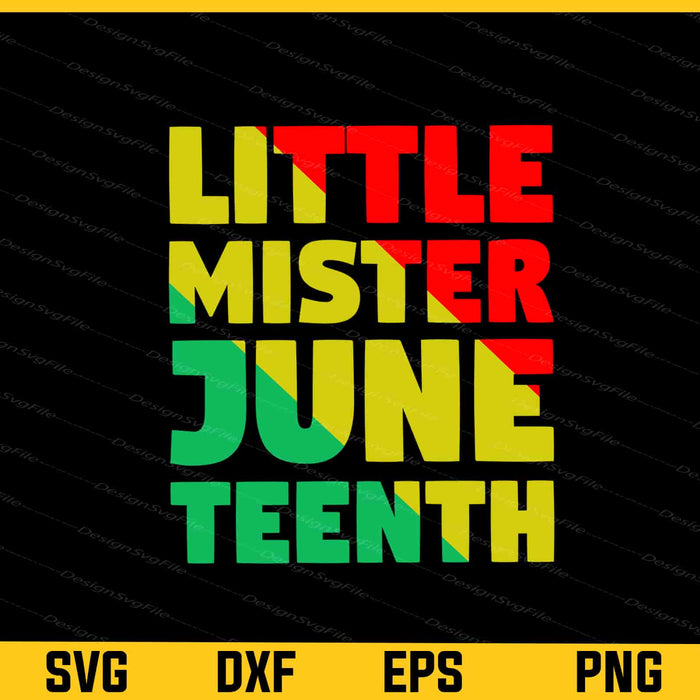 Little Mister June Teenth Svg Cutting Printable File  - Premium Cutting Files in SVG, PNG & EPS Formats - Premium SVG Cutting Files for Crafts