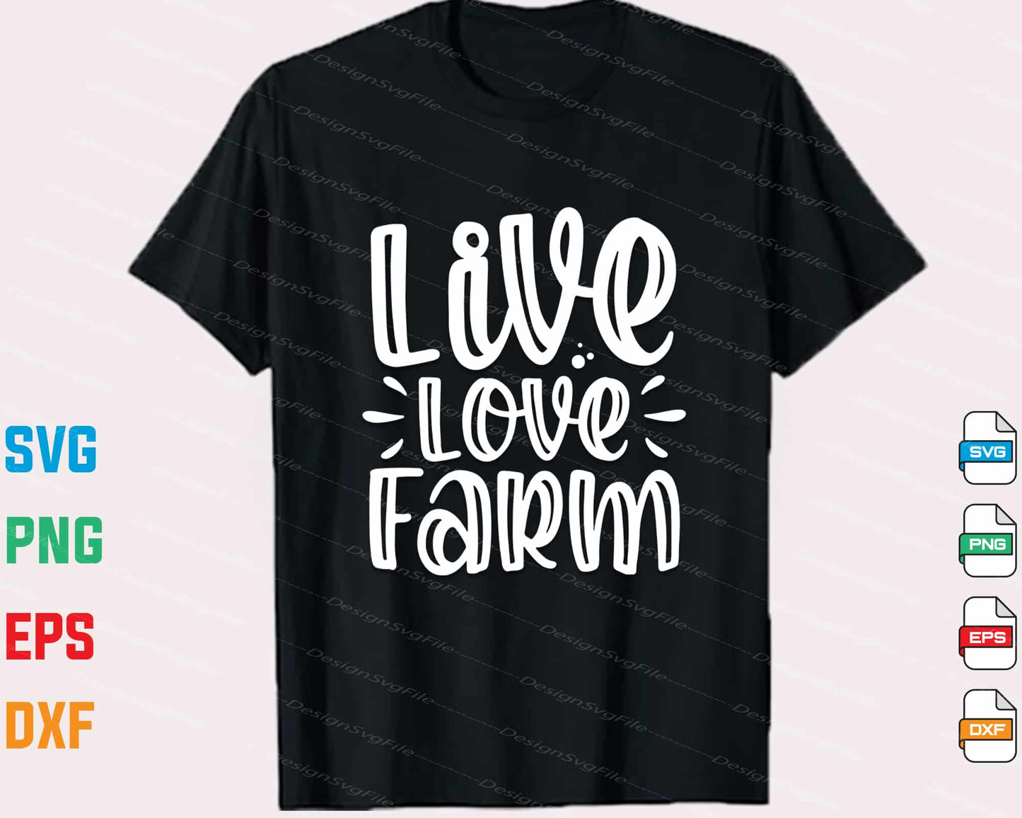 Live Love Farm Svg Cutting Printable File  - Premium Cutting Files in SVG, PNG & EPS Formats - Premium SVG Cutting Files for Crafts