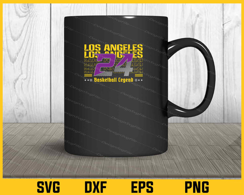 Los Angeles 24 Basketball Legend Svg Cutting Printable File