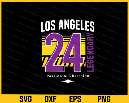 Los Angeles 24 Passion & Obsession Svg Cutting Printable File  - Premium Cutting Files in SVG, PNG & EPS Formats - Premium SVG Cutting Files for Crafts