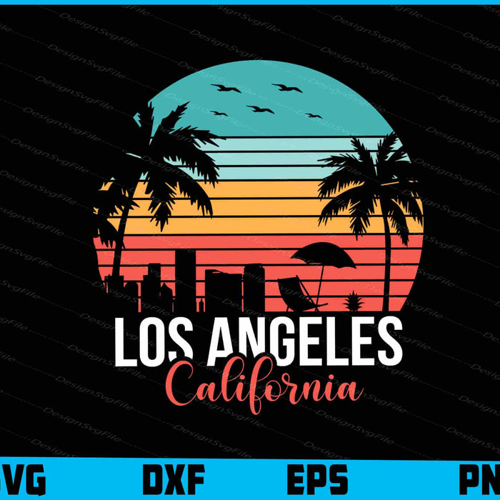 Los Angeles California SVG, Retro Summer Shirt