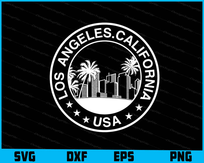 Collection of 'Los Angeles Strong' and related design elements with text and graphics on a black background.