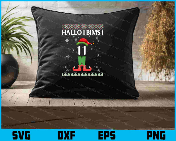 Lustiger Weihnachtself für Gamer Elf 11 gaming I Bims SVG
