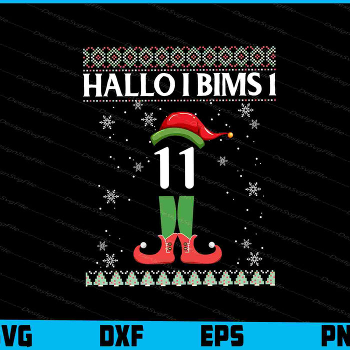 Lustiger Weihnachtself für Gamer Elf 11 gaming I Bims SVG