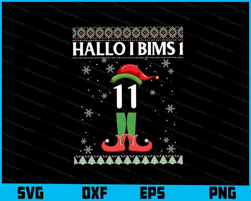 Lustiger Weihnachtself für Gamer Elf 11 gaming I Bims SVG