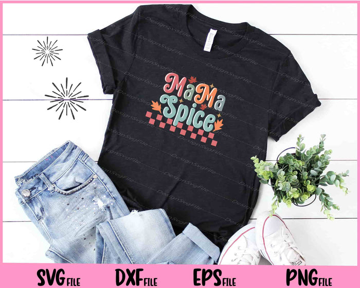 Mama spice Retro Fall Pumpkin Svg Cutting Printable Files  - Premium Cutting Files in SVG, PNG & EPS Formats - Premium SVG Cutting Files for Crafts