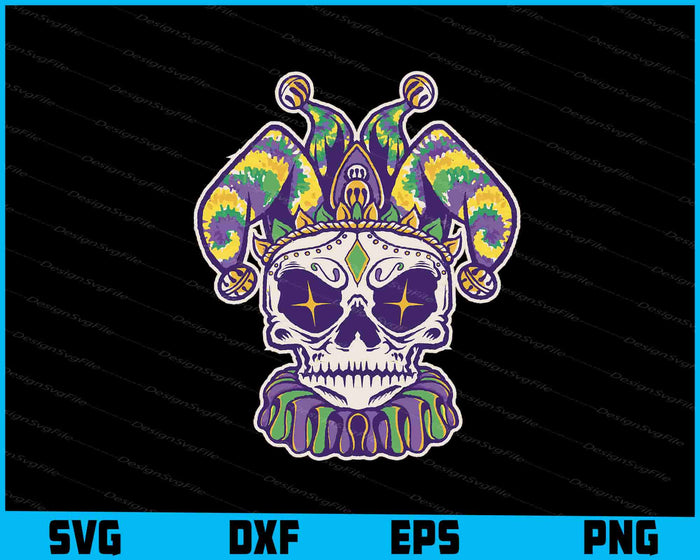 Mardi Gras Costume Sugar Skull SVG