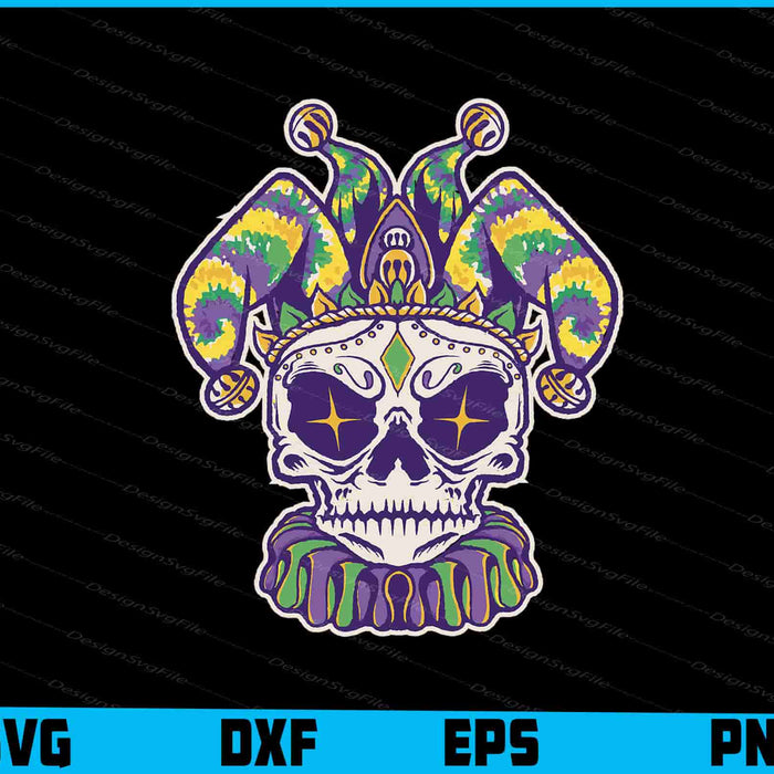 Mardi Gras Costume Sugar Skull SVG