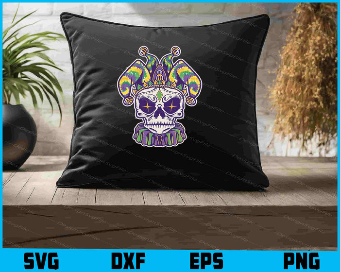 Mardi Gras Costume Sugar Skull SVG