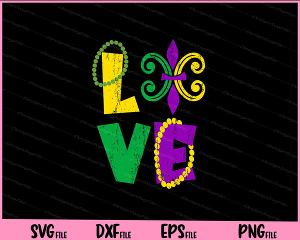 Mardi Gras Love Vintage Fleur-De-Lys Apparel Svg Cutting Printable Files  - Premium Cutting Files in SVG, PNG & EPS Formats - Premium SVG Cutting Files for Crafts