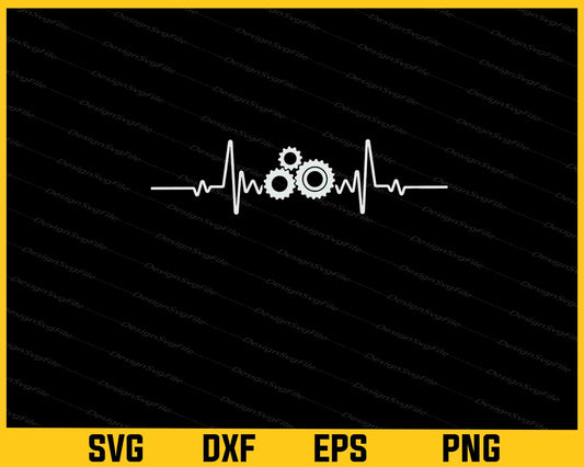 Mechanical Engineer With Heartbeat Svg Cutting Printable File  - Premium Cutting Files in SVG, PNG & EPS Formats - Premium SVG Cutting Files for Crafts