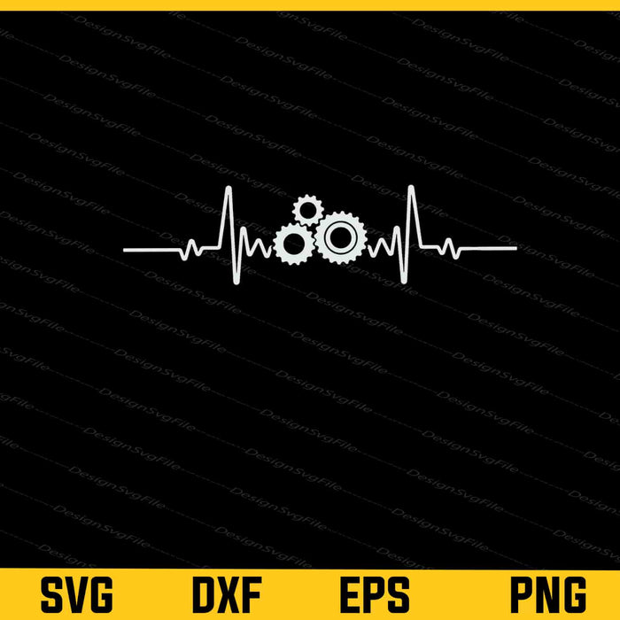 Mechanical Engineer With Heartbeat Svg Cutting Printable File  - Premium Cutting Files in SVG, PNG & EPS Formats - Premium SVG Cutting Files for Crafts