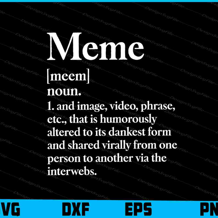 Meme Shirt With Dank Dictionary Definition Meme SVG