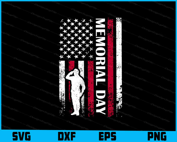 Memorial Day American Flag Military Soldier SVG