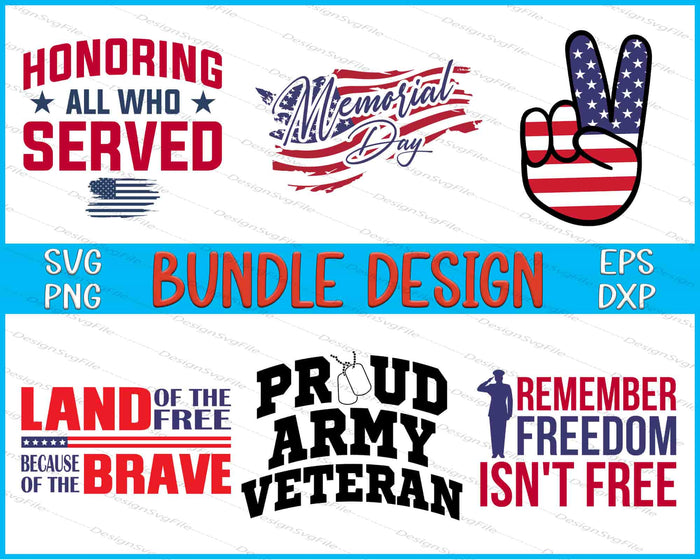 Memorial Day Bundle SVG, 4th Of July PNG