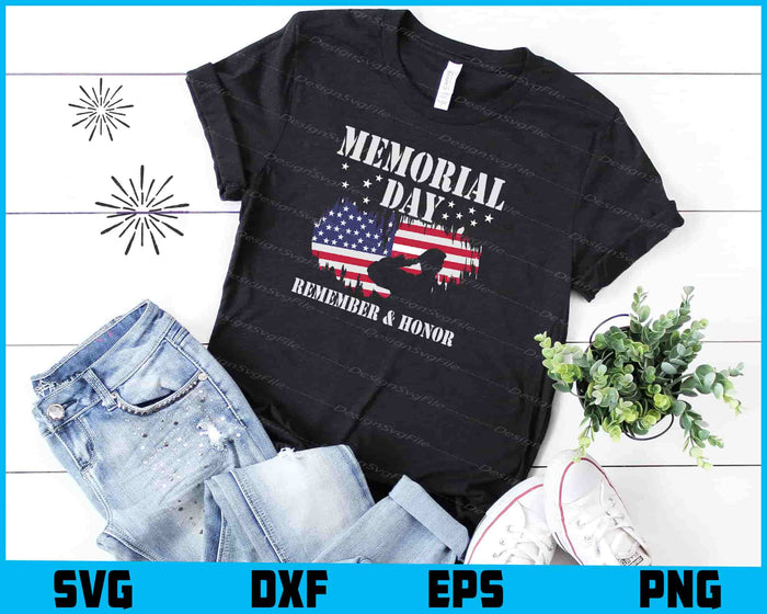 Memorial Day USA Flag Remember Honor SVG