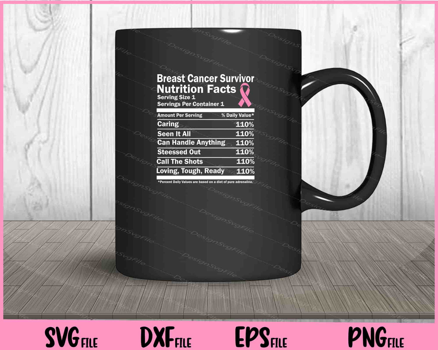 Breast Cancer Survivor Nutrition Facts Svg Cutting Printable Files  - Premium Cutting Files in SVG, PNG & EPS Formats - Premium SVG Cutting Files for Crafts