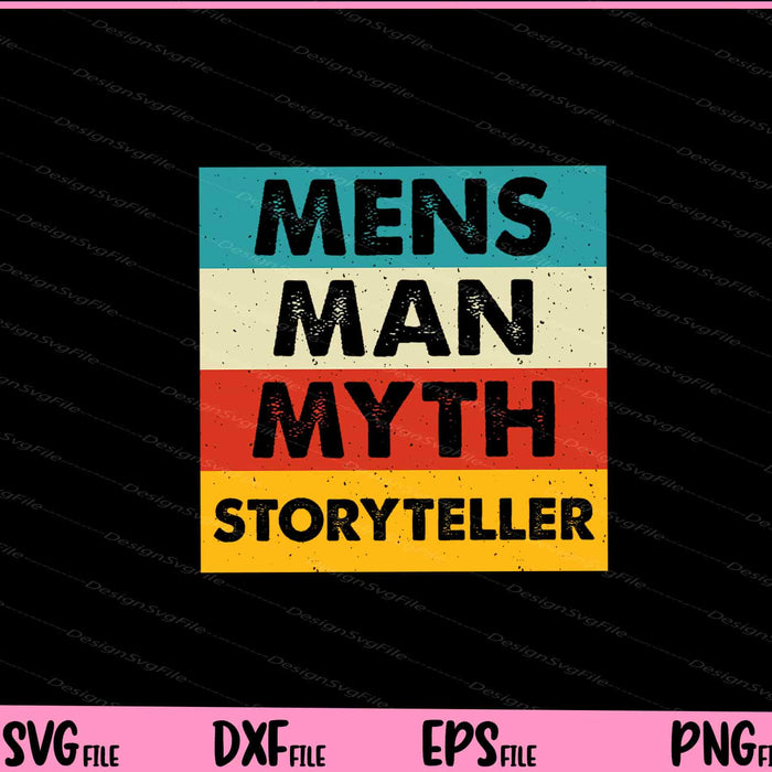 Mens Man Myth Storyteller Vintage Svg Cutting Printable Files  - Premium Cutting Files in SVG, PNG & EPS Formats - Premium SVG Cutting Files for Crafts