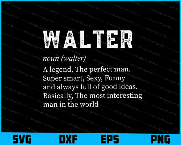 Mens Walter Name SVG