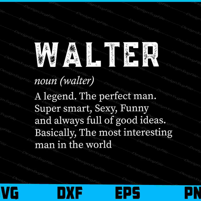 Mens Walter Name SVG