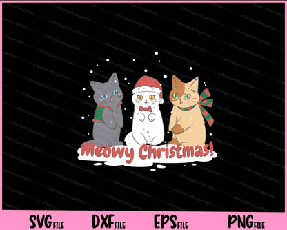 Meowy Christmas Svg Cutting Printable Files  - Premium Cutting Files in SVG, PNG & EPS Formats - Premium SVG Cutting Files for Crafts