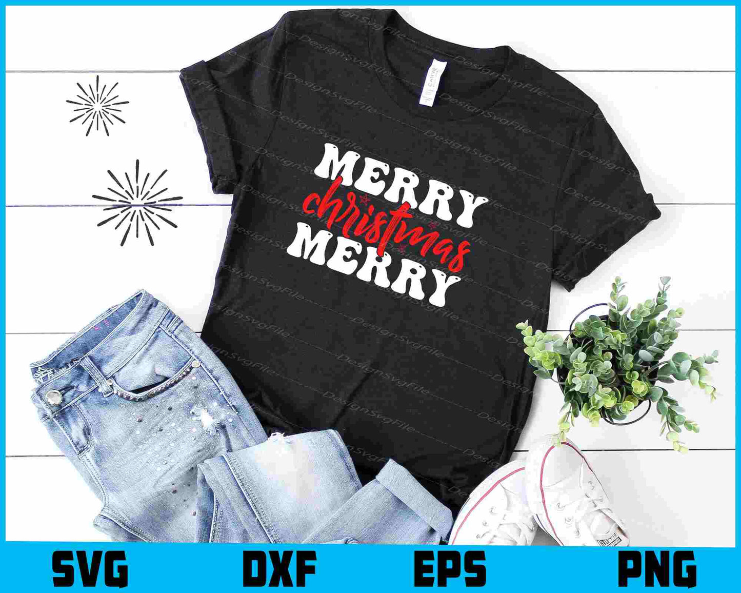 Merry Christmas Merry Svg Png Digital Sublimation Print File  - Premium Cutting Files in SVG, PNG & EPS Formats - Premium SVG Cutting Files for Crafts