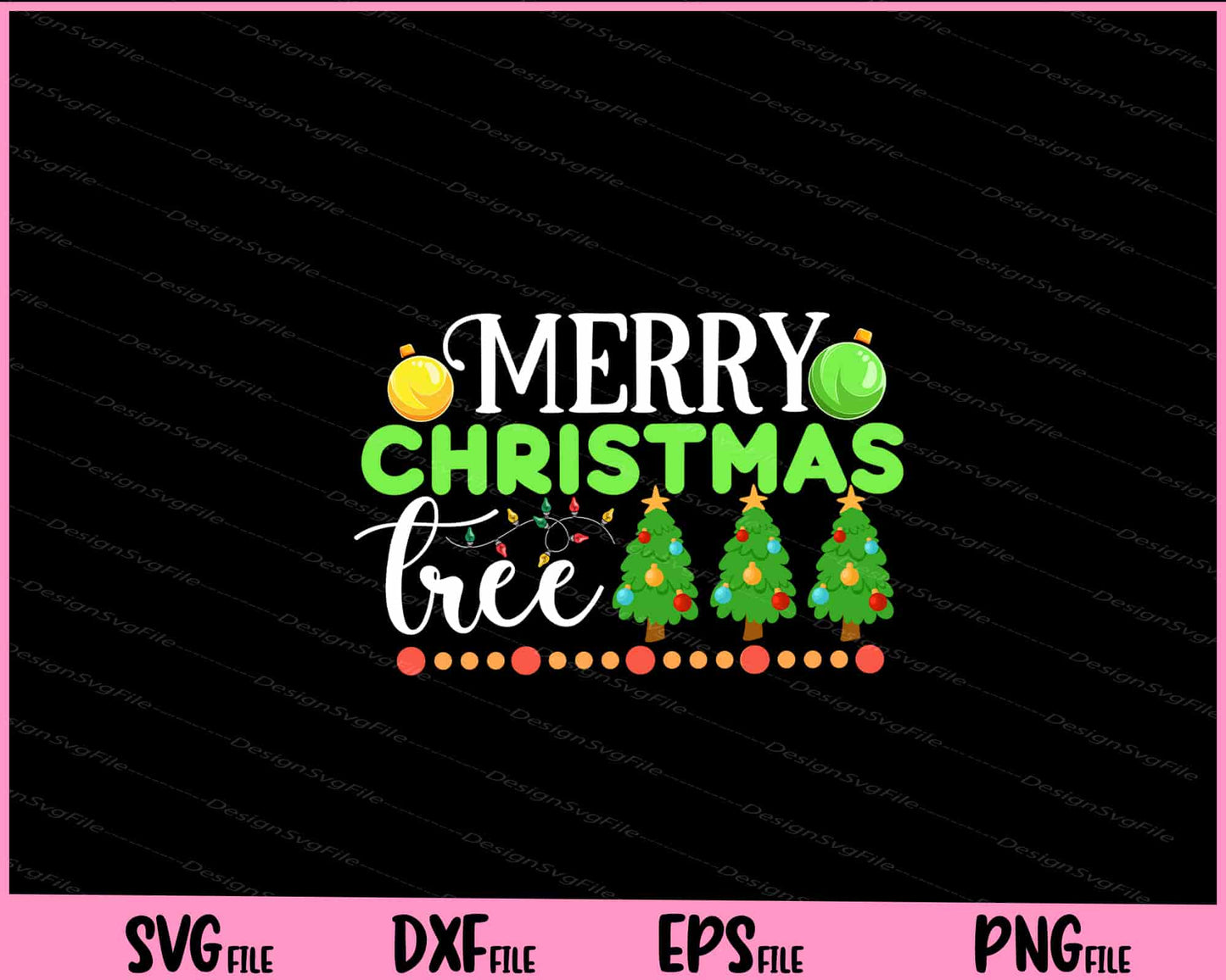 Merry Christmas Tree Svg Cutting Printable File  - Premium Cutting Files in SVG, PNG & EPS Formats - Premium SVG Cutting Files for Crafts