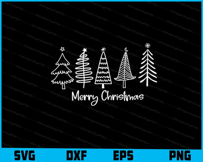 Merry Christmas Tree Svg Dxf Png Design File  - Premium Cutting Files in SVG, PNG & EPS Formats - Premium SVG Cutting Files for Crafts