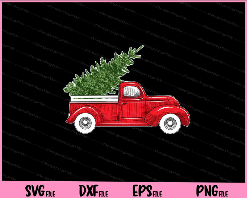 Merry Christmas Truck Svg Cutting Printable Files  - Premium Cutting Files in SVG, PNG & EPS Formats - Premium SVG Cutting Files for Crafts