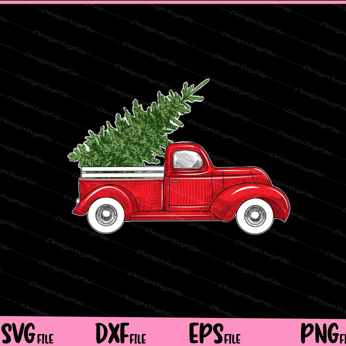 Merry Christmas Truck Svg Cutting Printable Files  - Premium Cutting Files in SVG, PNG & EPS Formats - Premium SVG Cutting Files for Crafts