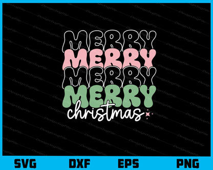 Merry Merry Christmas Svg Cutting Printable File  - Premium Cutting Files in SVG, PNG & EPS Formats - Premium SVG Cutting Files for Crafts