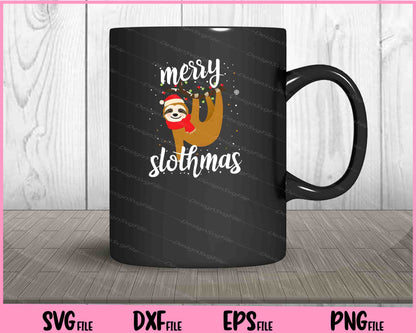 Merry Slothmas Christmas Pajama for Sloth Lovers Svg Cutting Printable Files  - Premium Cutting Files in SVG, PNG & EPS Formats - Premium SVG Cutting Files for Crafts