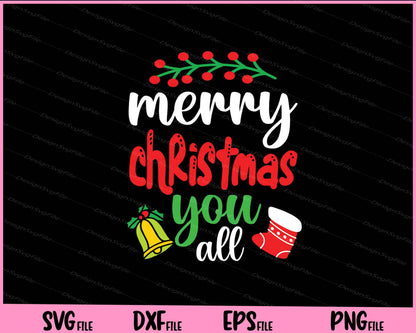 Merry Christmas you all Svg Cutting Printable Files  - Premium Cutting Files in SVG, PNG & EPS Formats - Premium SVG Cutting Files for Crafts