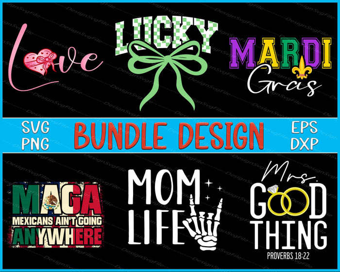 Collection of colorful text designs with various phrases on a black background.