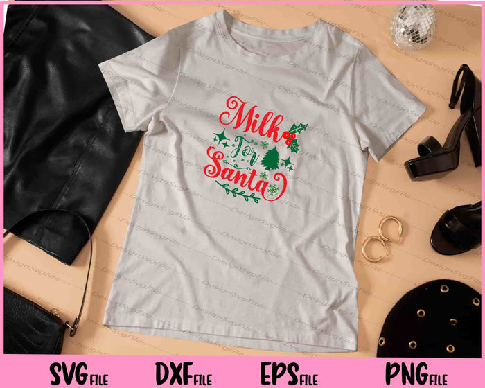 Milk For Santa Christmas Svg Cutting Printable Files  - Premium Cutting Files in SVG, PNG & EPS Formats - Premium SVG Cutting Files for Crafts
