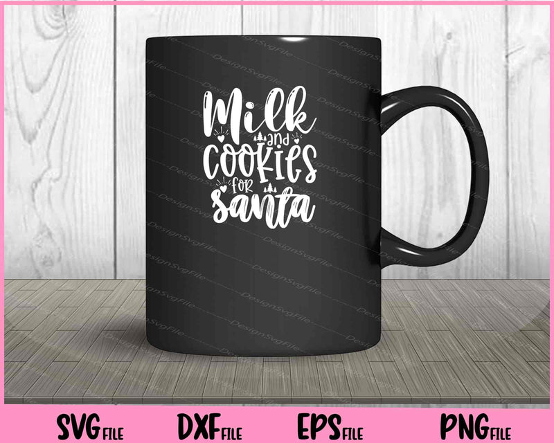 Milk and Cookies for Santa Svg Cutting Printable Files  - Premium Cutting Files in SVG, PNG & EPS Formats - Premium SVG Cutting Files for Crafts